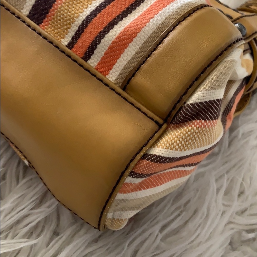 Francesco biasia 1977 satchel bag canvas leather - Picture 5 of 8